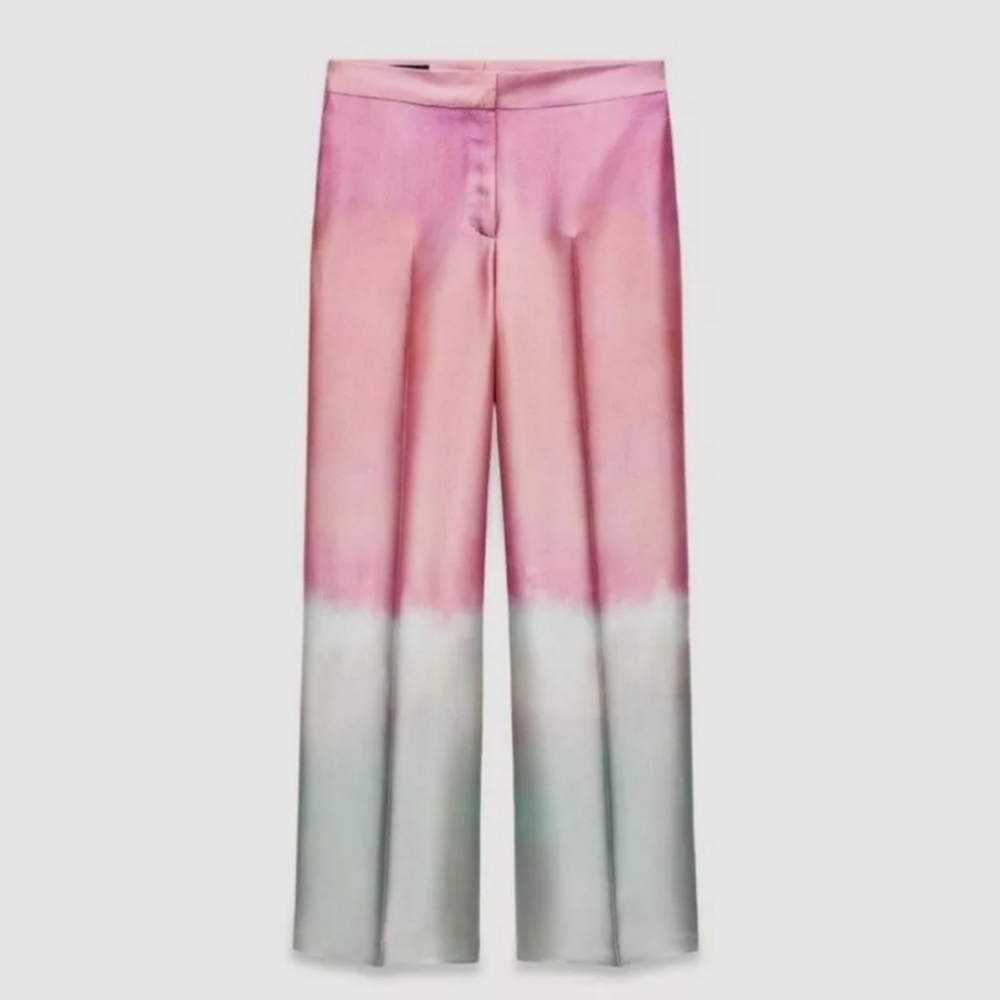 ZARA TIE DYE PRINT WIDE LEG PANTS Size XS - Picture 6 of 8